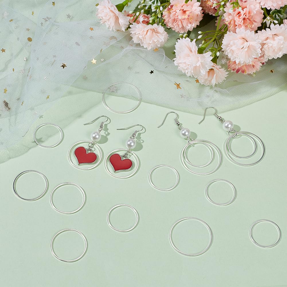 Beebeecraft 1 Boîte De 9 Fermoirs Torsadés En Argent Sterling - 3 Tailles - Anneaux Ronds De Verrouillage Pour Fabrication De Bracelets, Colliers, Bijoux