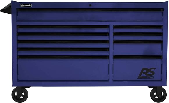 Homak BL04056010 RS Pro Series 10 خزانة أدوات الأسطوانة الزرقاء ، 54-1 / 2 "W X 24" D X 40-3 / 8 "H