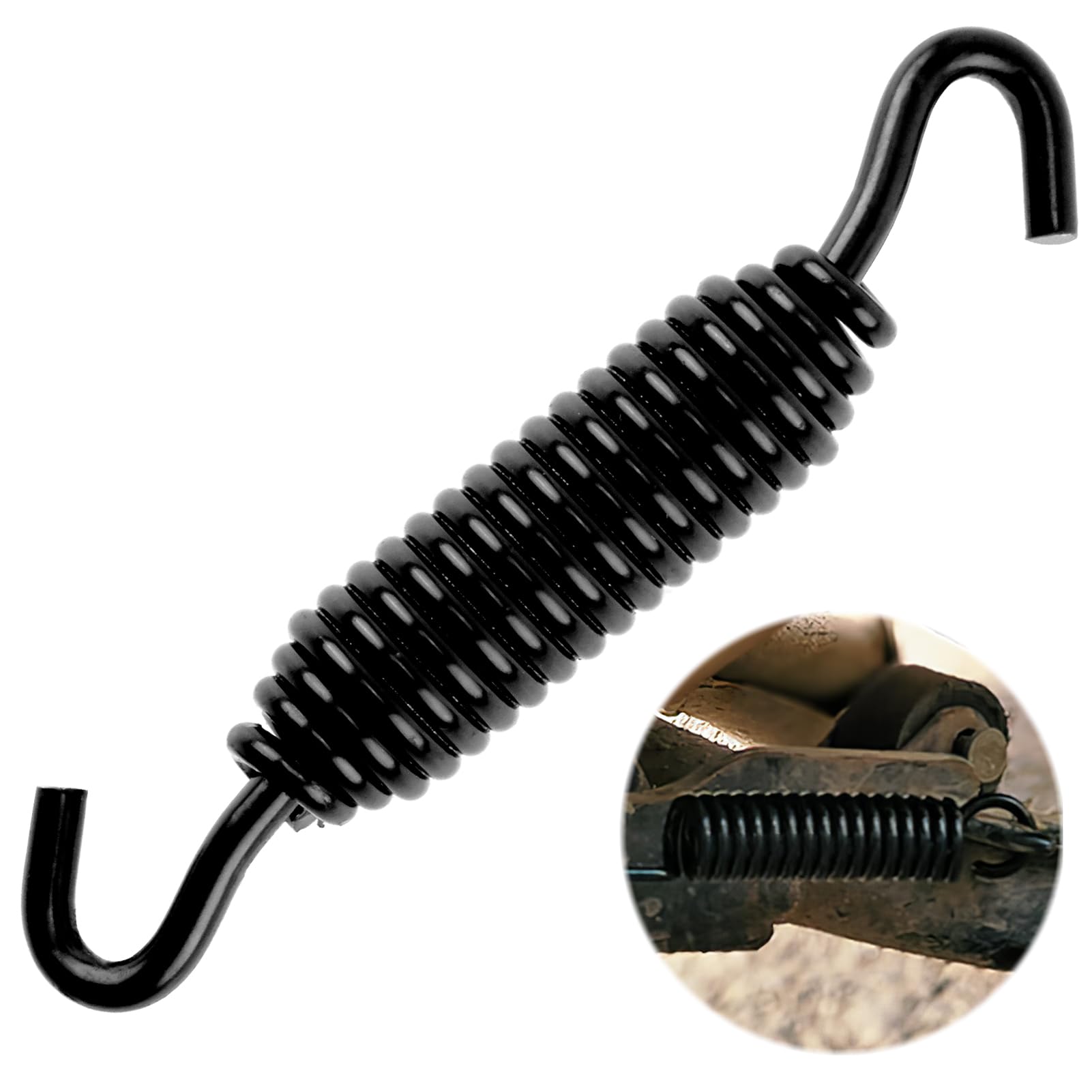 Jiffy Stand Spring, 49725-07 Motorcycle Kickstand Replacement(Black)