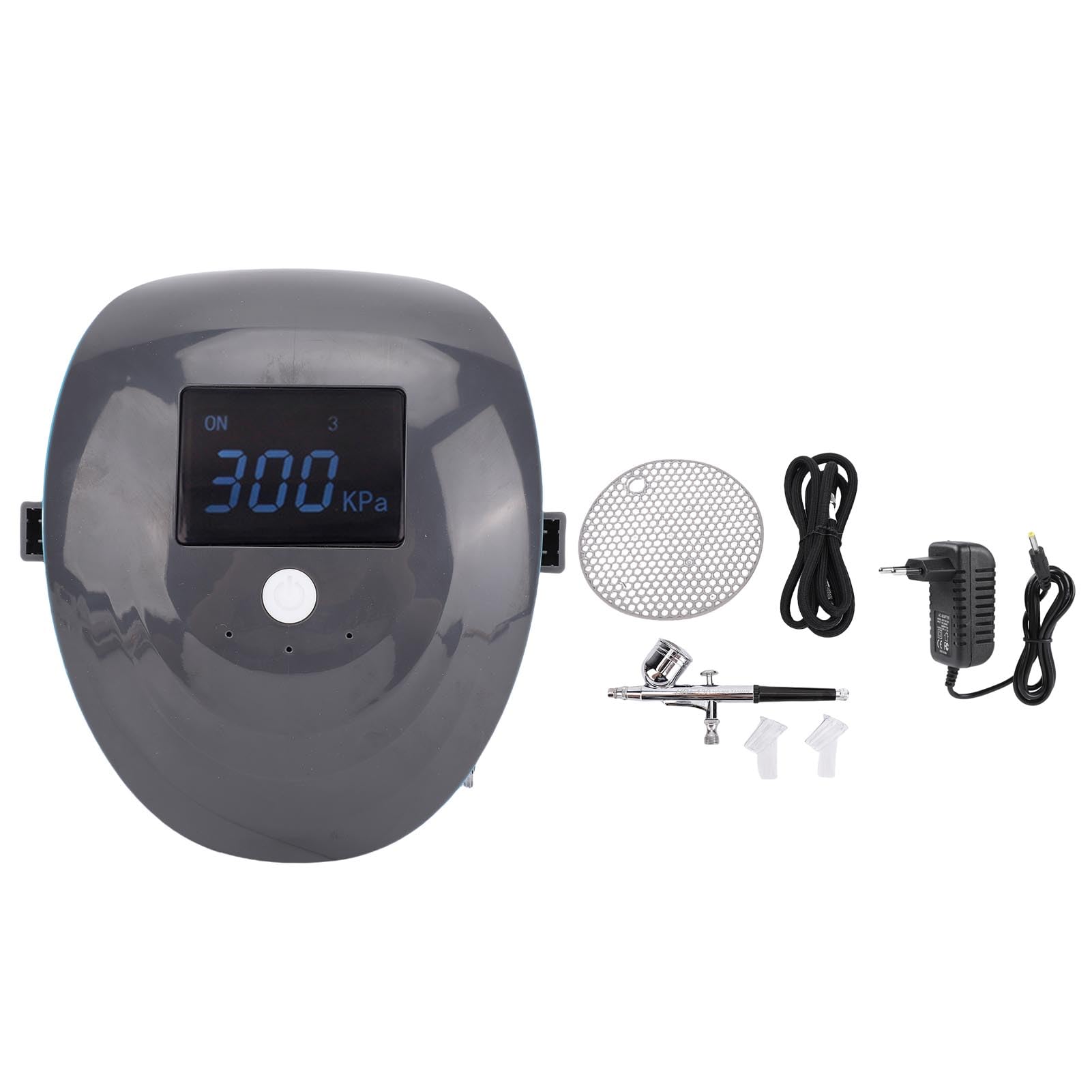 SEAFRONT Mini Kit de Aerógrafo, Compresor Ajustable de 10 LPH con 3 | Aerógrafo Portátil ABS, Pistola 100-300 KPa para Arte, Tartas y Maquetas