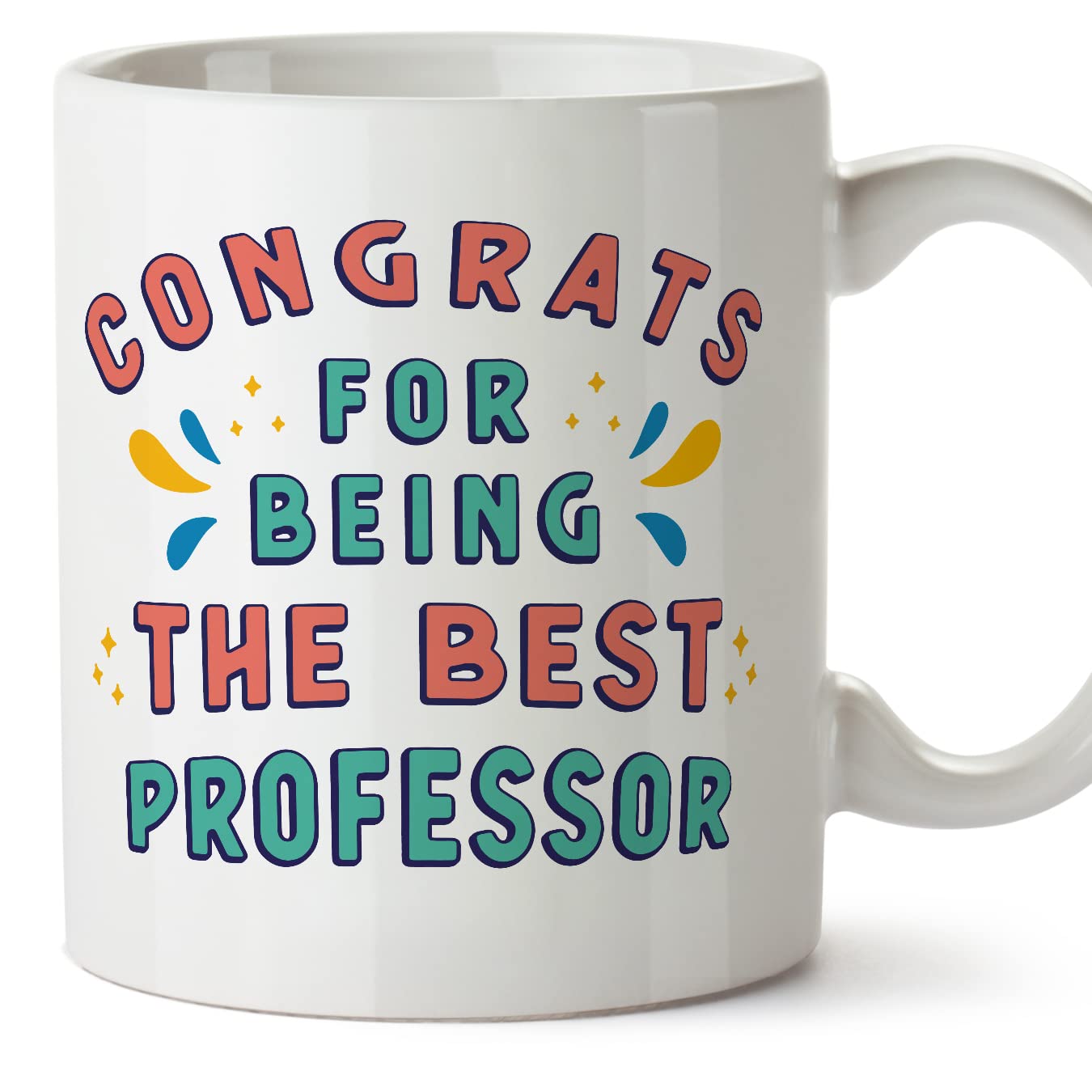 MUGFFINS Professor Mug - in English - Congrats for Being The Best - Funny Gift for Colleagues - Ceramic 11oz Mug