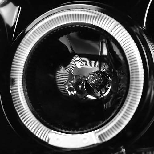 Miniatura 6 de Spec-D Tuning Halo - Faros delanteros de proyector LED de color negro azabache compatibles con Nissan Pathfinder 2005-2007 Nissan Frontier 2005-2008