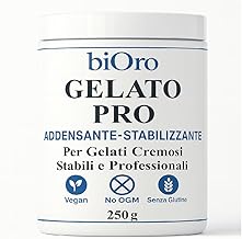 Gelato Pro BiOro - Natural Stabilising Thickener for Ice Cream | Neutral 100% Vegetable | Additive Free - Vegan, GMO, Gluten Free | For Creamy and Professional Ice Cream - 250g