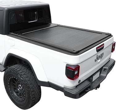 Syneticusa AR Automatic Retractable Truck Bed Cover for Jeep Gladiator 20202026 | 5ft Truck Bed | Aluminum Hard Retractable Tonneau Cover | Easy Installation | Waterproof, Low-Profile