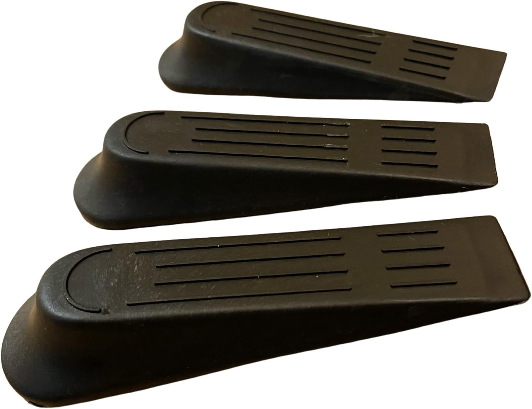 SoSupplies 3 X Black Door Wedges Wedge Stop Stoppers