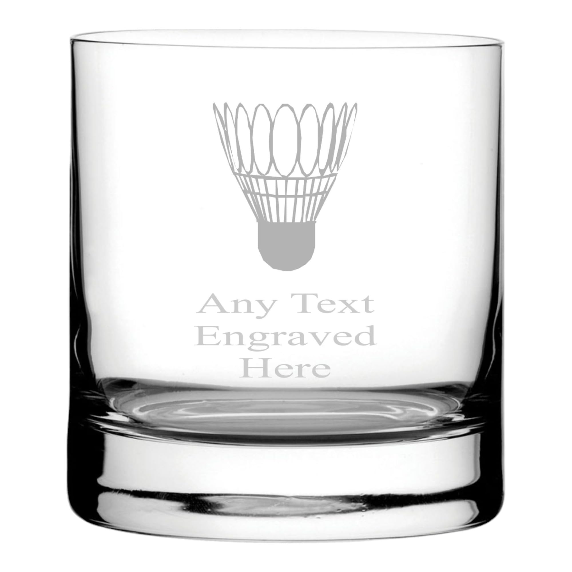 Whisky Mixer Glass Glass Engraved Badminton Whisky/Whiskey Mixer Wg217 In Silk Lined Gift Box [Custom]