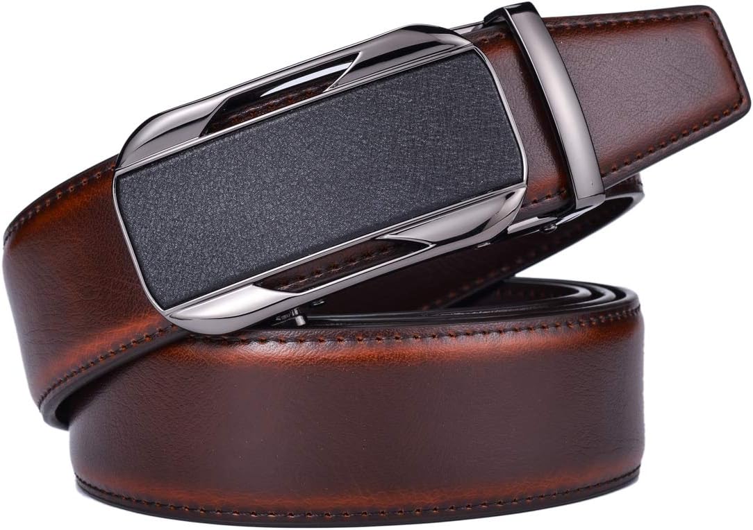 Men Belts Leather Male Slide Ratchet Work Dress Strap w Interchangeable Buckle Beltox - Image 2