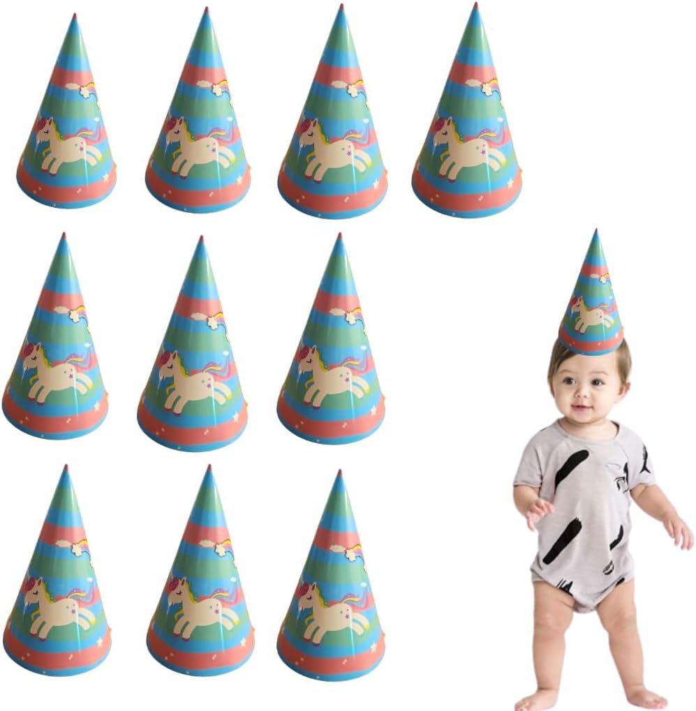 - Wanna Party Rainbow Unicorn Hats - 10pc
