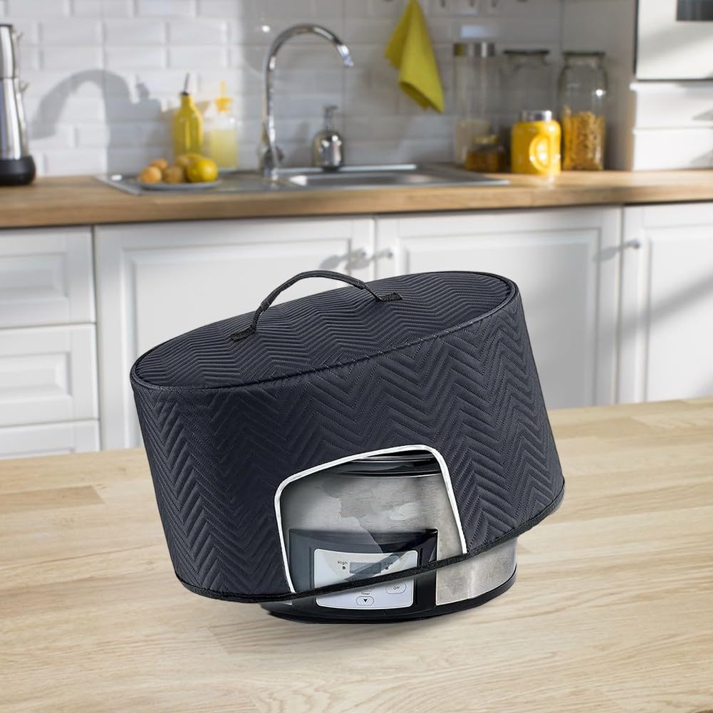Housse de protection ovale pour mijoteuse, 6 à 8 litres, avec poche de rangement, couvercle de protection pour appareil électroménager