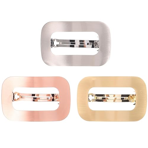 Lurrose Pasadores para el cabello franceses, pinza para el cabello con pico hueco, pinza para el cabello, tocado simple, pasadores geométricos de