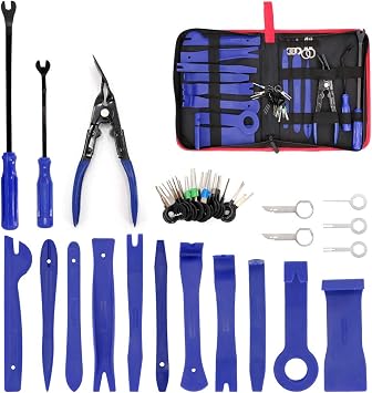 37Pcs Auto Audio Trim Removal Tool Set Car Panel Door Audio Trim Removal Install Tool Kit with Storage Bag
