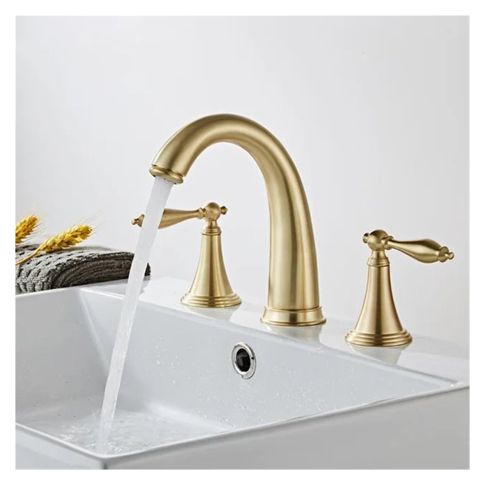 Mitigeur de lavabo eau chaude et froide en laiton avec réglage précis du débit
