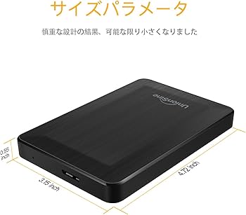 Amazon | UnionSine 外付けHDD 1TB 超薄型 2.5インチ USB3.0 外付け