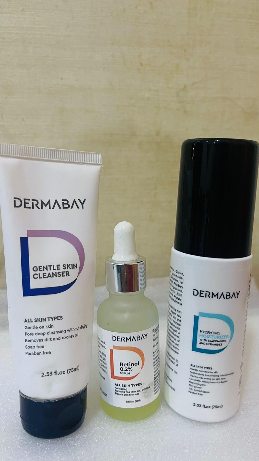 Dermabay The Age Reversal Combo of Retinol Serum (30ML) With Face Moisturizer (75 Ml) Combo for Reducing Signs of aging | Helps in Even Skin Tone and Smoothens the Skin