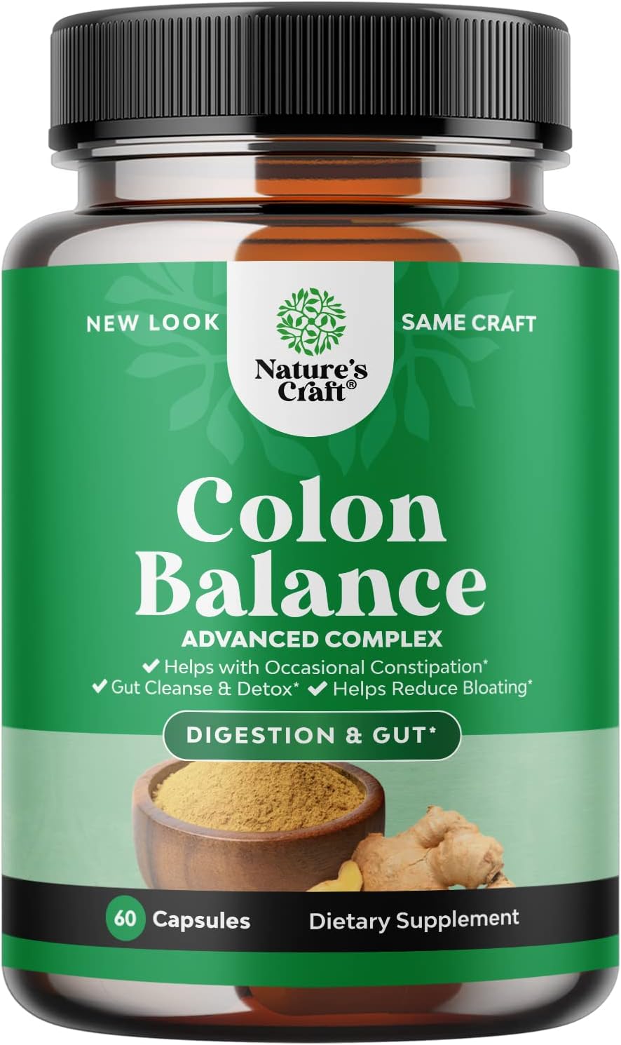 Colon Cleanser & Detox - Lactobacillus Acidophilus Probiotic Supplement Body Cleanse - Psyllium Husk Capsules Gut Health Supplement