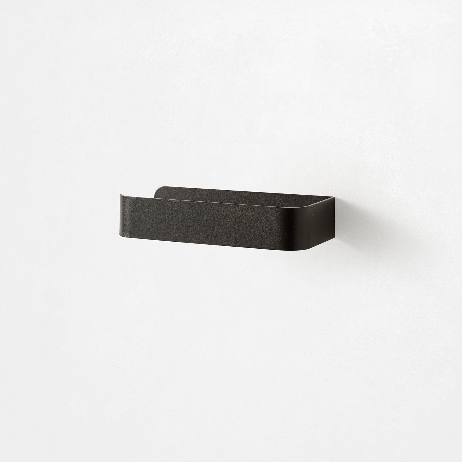 Porta rotolo carta igienica da parete, supporto WC in Metallo, montaggio a muro, design moderno antiruggine e salvaspazio - Nero - 15,2x7,3x3 cm