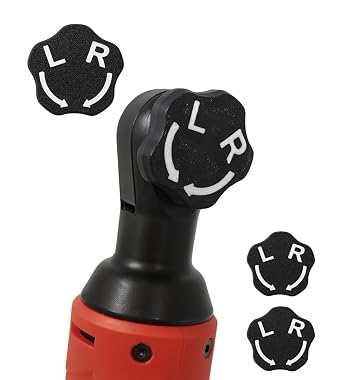 Left-Right Switch for Milwaukee M12 Ratchet 2 Pack Magnetic Direction Knob Cap Upgrade | Secure Fit Ratchet Accessory | Durable Ergonomic Grip | Made in USA Black 4-Pack