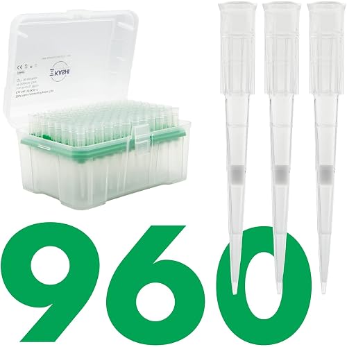 Kashi Scientific 20 uL Universal Filtering Racked Laboratory Pipette Tips, Sterile Dnase/Rnase Free, Pyrogen Safe [20ul, Filtered, 960 Tips]