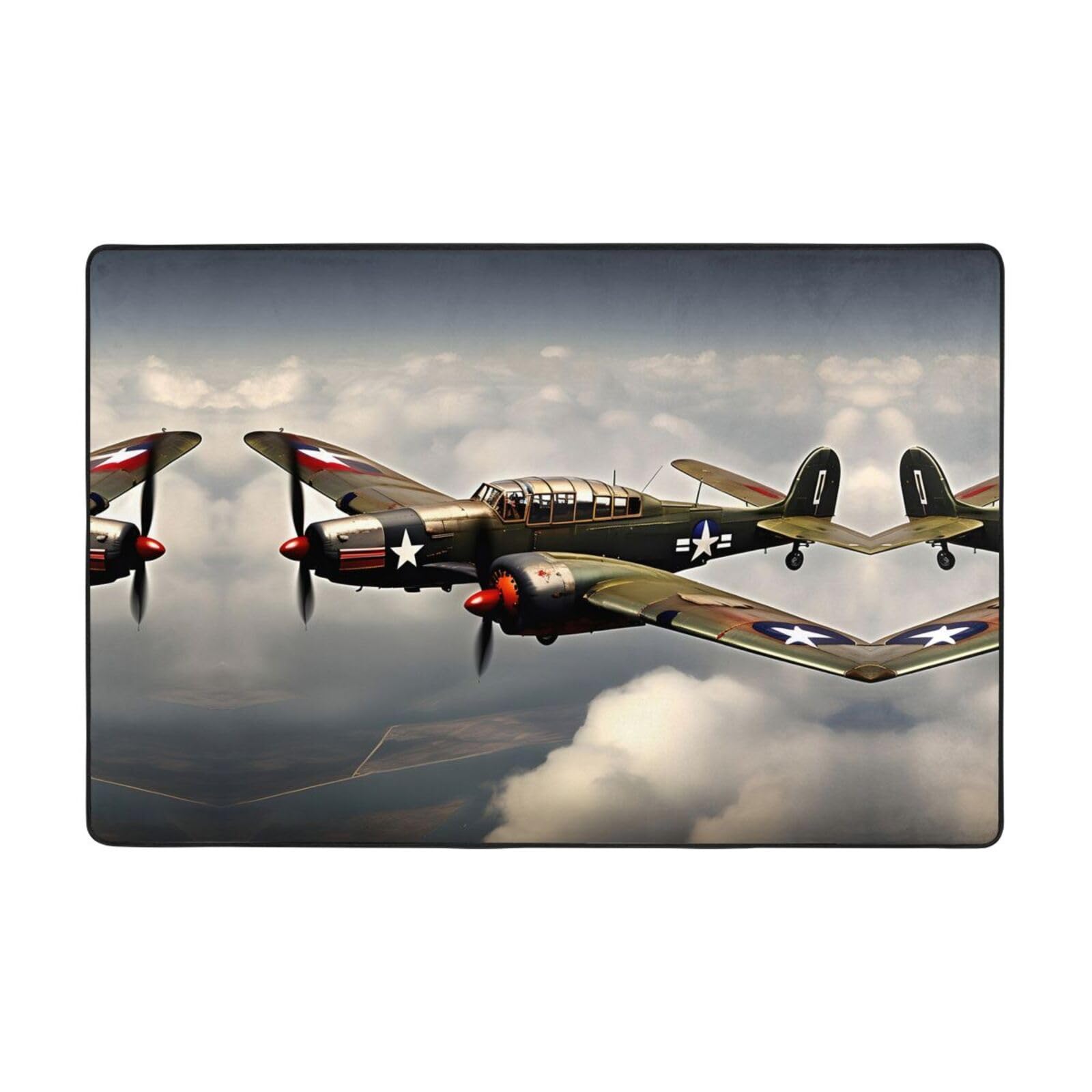 Tapis avion Seconde Guerre mondiale grand tapis doux pour chambre salon