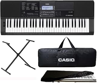Casio CTX870IN 61-Key Portable Keyboard Combo Pack With Stand, Adapter, Padded Bag and Dust Cover Price In India