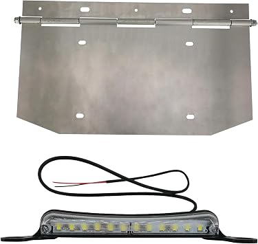 15x7 Inch Hinged License Plate Holder Bracket Fit for Trailer Truck Semi