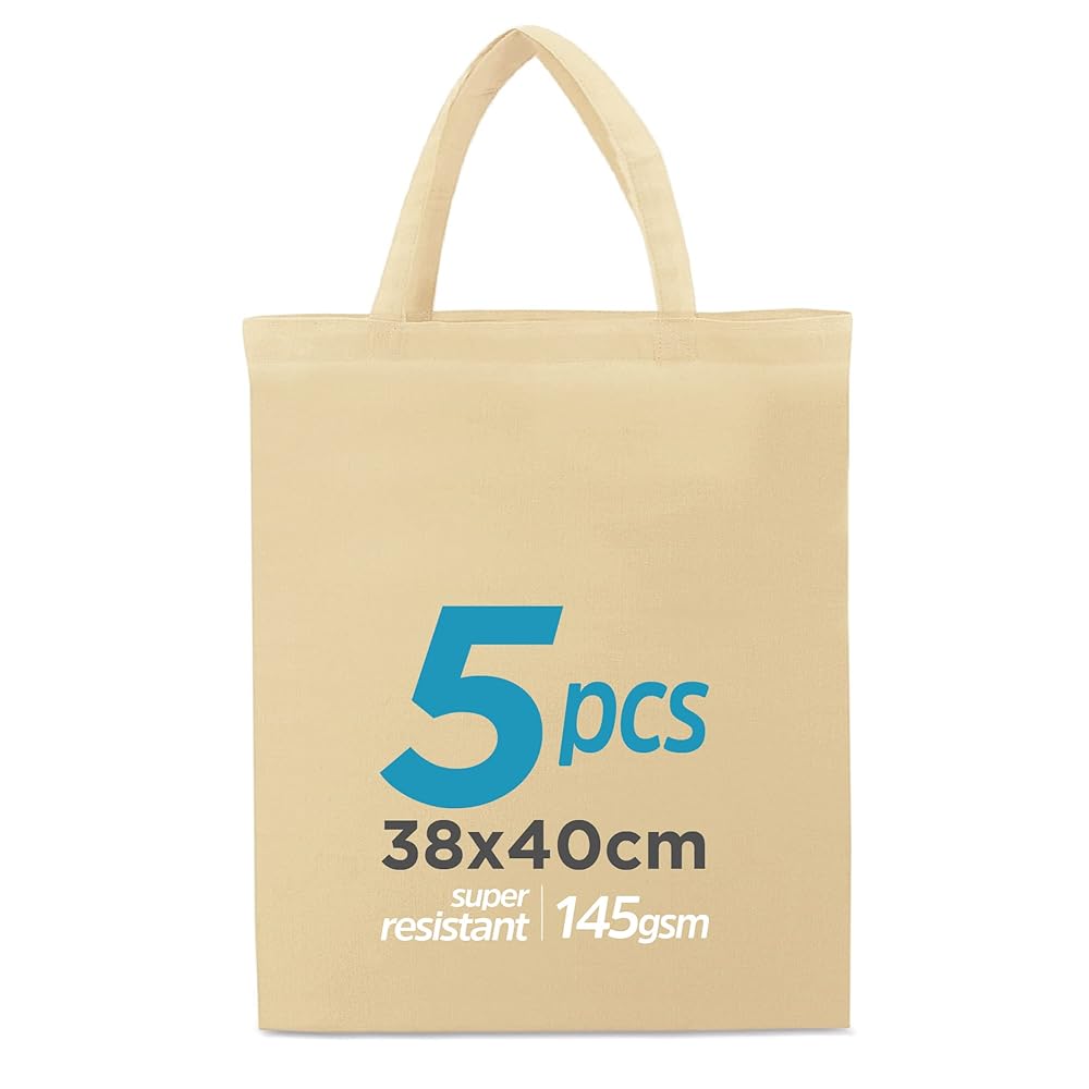 Borsa Shopper Donna con 2 manici corti | Tote Bag Tela | Borse di tela |  Shopper Borsa | Borsa Tela Donna colore naturale | non stampati | Borse di  cotone da