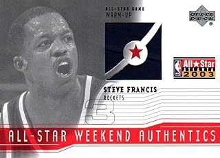 Steve Francis All-Star Weekend Authentics Jersey Collectible Memorabilia Basketball Card- 2003 Upper Deck Basketball Card #AS-SF (Rockets)