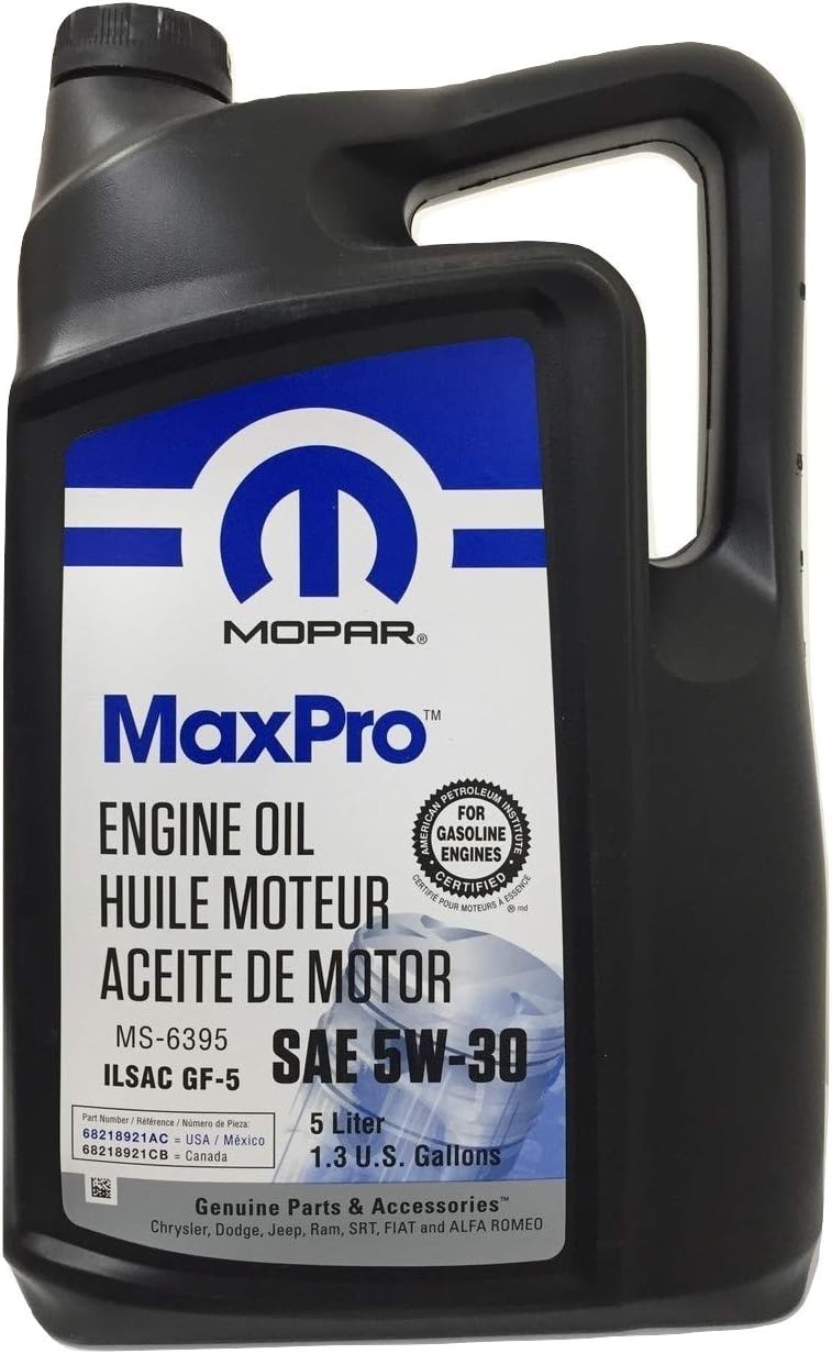 MaxPro Engine Oil Sae 5w-30 for Chrysler, Dodge, Jeep, Ram - 5L