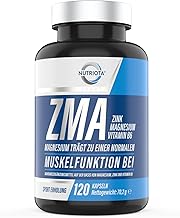 ZMA Max Kapseln – Hochdosierte Zink-, Magnesium- und Vitamin-B6 Präparat – 120 Kapseln – Muskelregeneration, besserer Schlaf und Immununterstützung – Von Nutriota