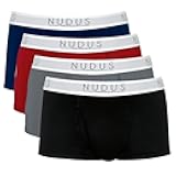 NUDUS Premium Bamboo Rayon Underwear for Men 4-Pack Luxury Gift Box – Ultra Soft & Breathable – Low Rise Sexy Undies with Fly
