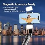 Phone Gimbal Stabilizer for Phone,Selfie Stick & Tripod with Remote Control | One-Touch Horizontal/Vertical Switch & 360° Rotation | Portable Design | Ideal for TikTok, YouTube, Vlog, Live Streaming