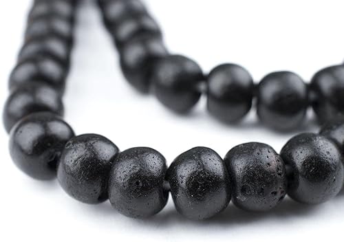 108 cuentas de Mala de hueso negro de 0.315in  Collar de cuentas de rosario de oración de Nepal hecho a mano para mediación, yoga, fabricación de disponible en Yaxa Colombia