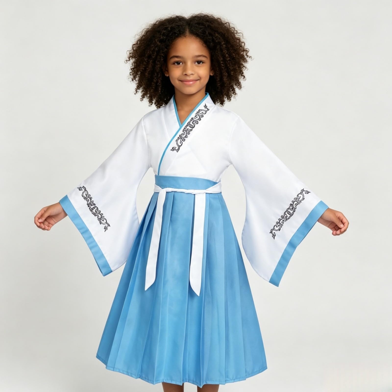Kinder Hanfu Kleid Set, Traditionelles Chinesisches Cosplay Kostüm