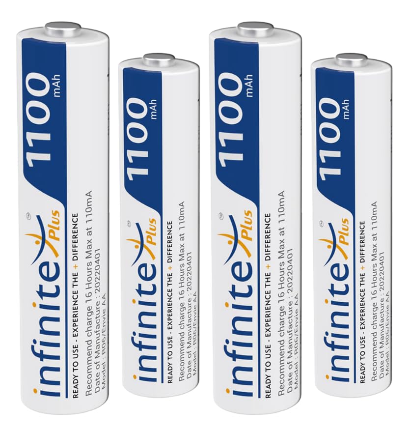 Image of Rechargeable Batteries AA & AAA Combo Ready to Use Envies 3200mAh AA & 1100mAh 4PL Battery Low Self Discharge, Pre-Charged (Pack of 4 Each)