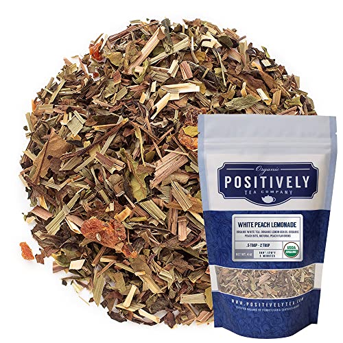 Image of Organic Positively Tea Company, White Peach Lemonade Tea, Loose Leaf, 4 Ounce