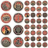 Equsion 32 Pcs Firefighters Challenge Coins Thank You for Your Service Firefighters Gifts Patriotic Collectibles Commemorative Coins for Men Women Veterans Day Independence Favors