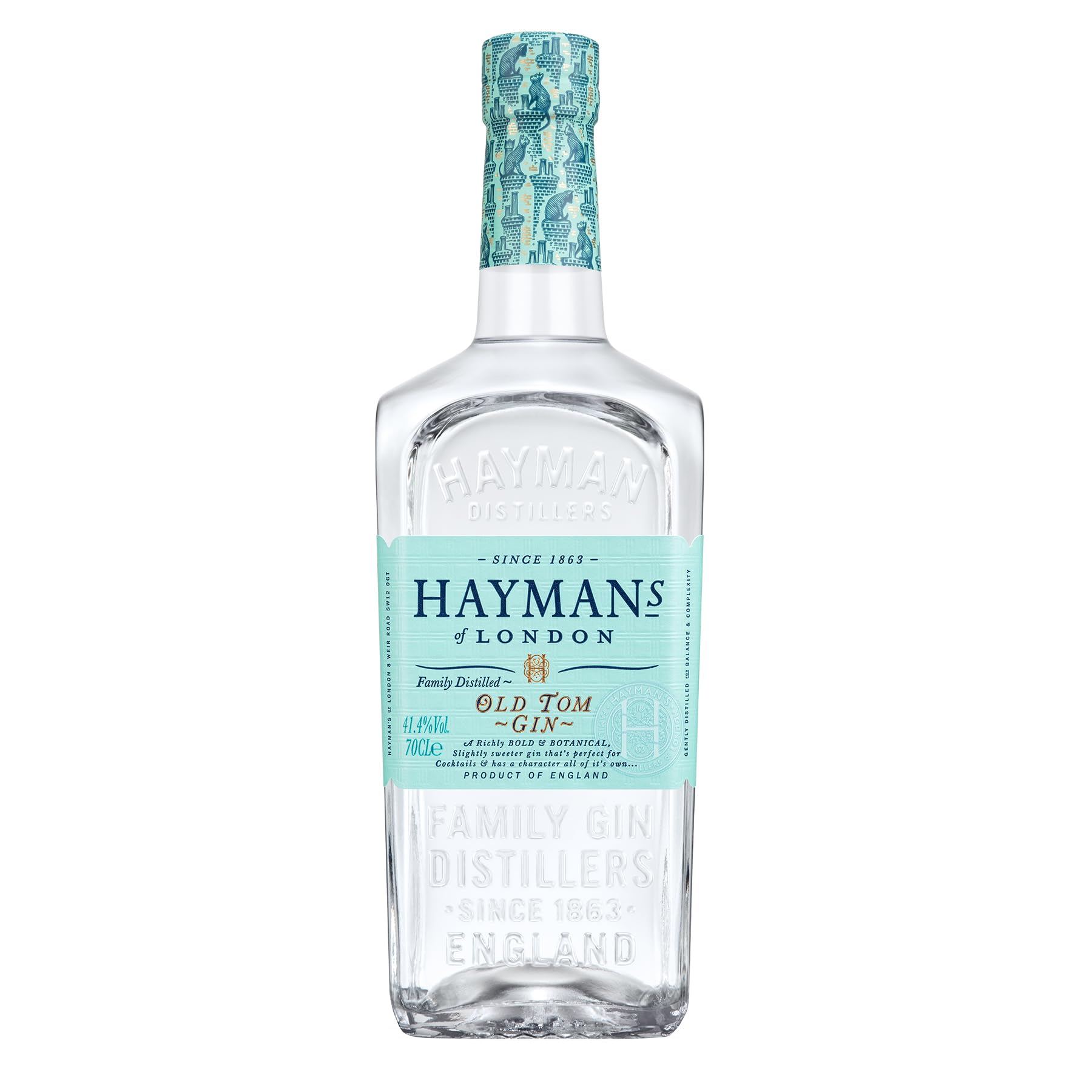 Hayman's | Old Tom Gin | 700 ml | 41,4% Vol. | Noten von Earl Grey | Intensive Wacholdernoten im Geruch | frische Zitrusnoten | Gold bei den World Gin Awards