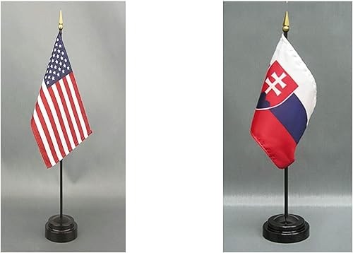 Miniatura 174 de Juego de banderas de escritorio de Afganistán, hecho en Estados Unidos, de rayón de 4 x 6 pulgadas, escritorio de oficina y pequeñas banderas