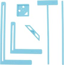 UPTTHOW 6-Piece Scrapbooking Stencil & Cutter Guide Kit