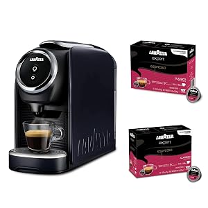 Lavazza Classy Mini Coffee Maker 72 Count Classico Espresso Capsules Compact Single-Serve Machine for Espresso Lungo Compatible Expert