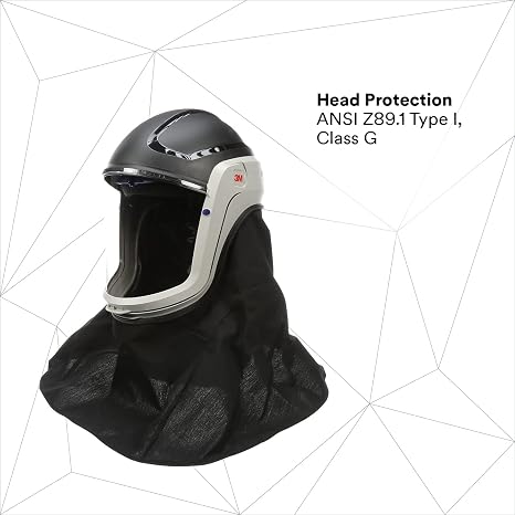 3M PAPR, Versaflo Respiratory Helmet M-407, For Powered Air Purifying Respirators, Premium Coated Polycarbonate Visor and Nomex Flame Resistant Shroud, 1/Case