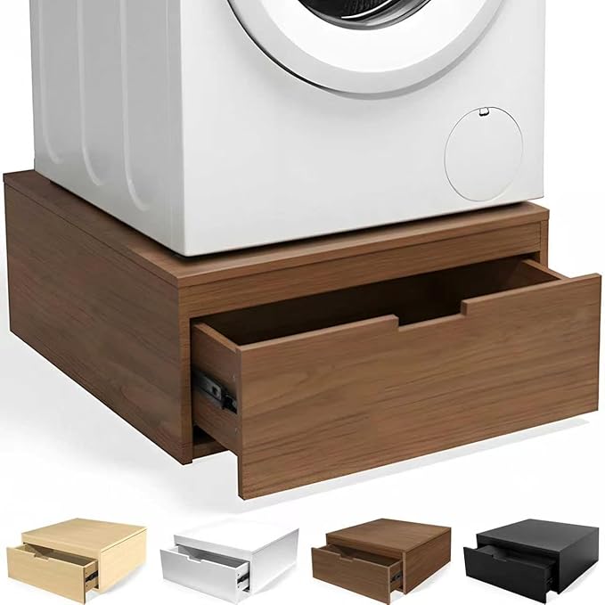Laundry Pedestal with Storage Drawer, Heavy Duty Washer Dryer Pedestal 28