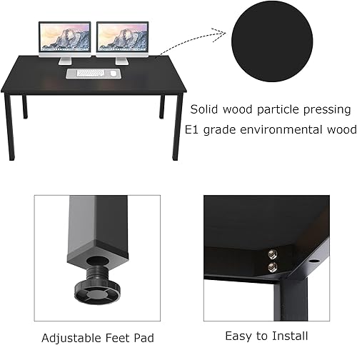 Miniatura 7 de sogesfurniture Escritorio de computadora de 63 pulgadas, escritorio de oficina de gran tamaño, escritorio de juegos con certificación BIFMA