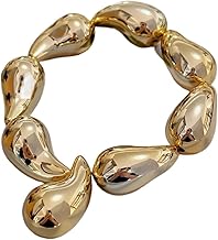 Metal Balloon Bubble Waterdrop Heart Shaped Elastic Bracelets Women Men Hip-hop Punk Jewelry Gifts