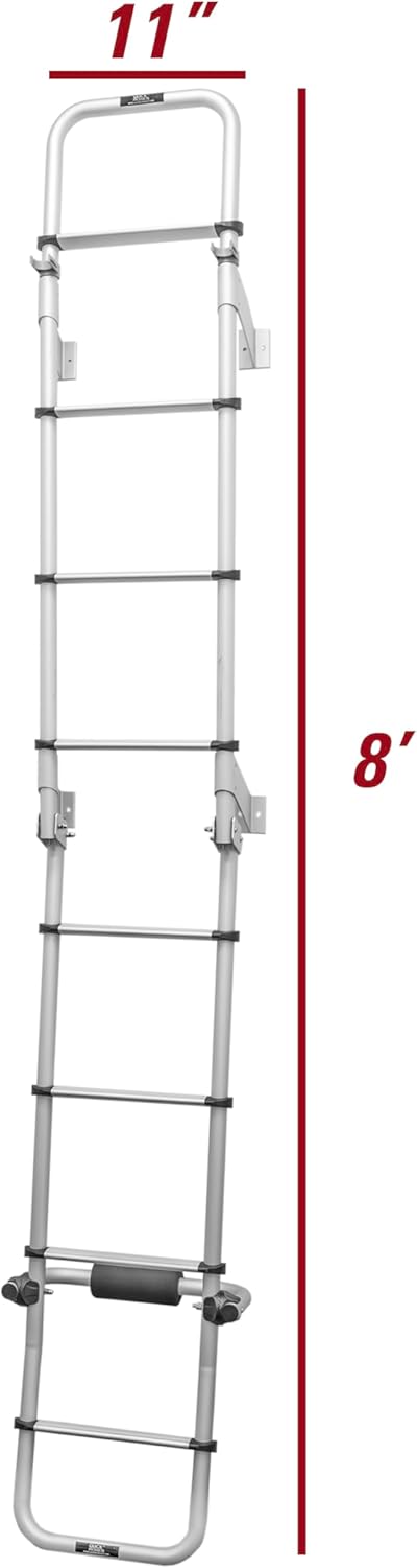 Quick Products QP-16306 Universal C-Type Folding Exterior RV Ladder