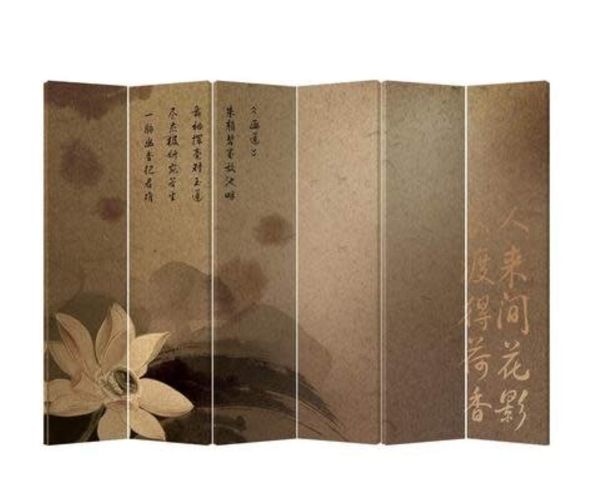 Fine Asianliving Paravent Interieur Séparateur de Pièces L240xH180cm Deux Côtés Cloison de Séparation Amovible Japonai Oriental Chinoi Paravent Toile imprimé Deco Paravent Diviseur