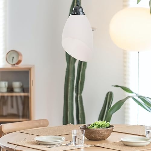 Miniatura 5 de VANZACK Pantalla de herradura, pantalla de plástico de repuesto para lámpara blanca, cubierta de luz para lámpara de pie, luz de dormitorio, 4 piezas