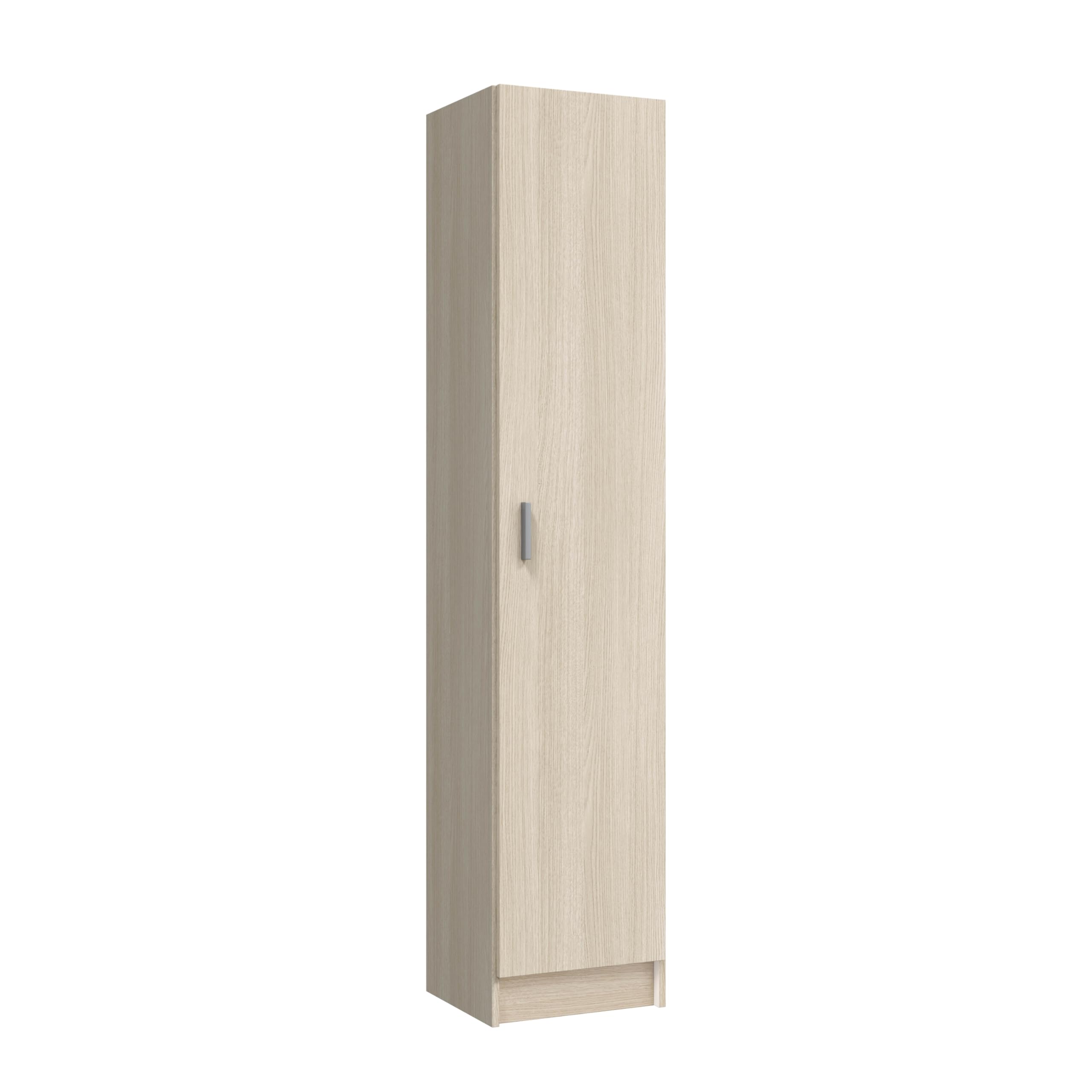 Vita - 1 Door 4 Shlef Kitchen Utility Room Modular Cleaning Cabinet (H: 180Cm X W: 37Cm X D:37cm) (Oak)