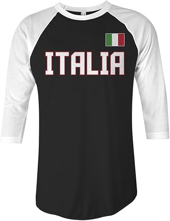 Threadrock Italia National Pride Unisex Raglan T-Shirt