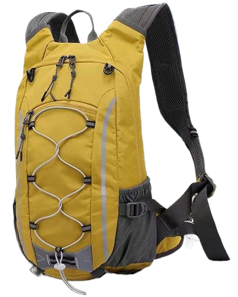 Zaino Escursionismo 35L Unisex Leggero, Impermeabile & Traspirante, Design Ultraleggero 0.5 kg, Sistema Ergonomico per Trekking/Viaggi,Giallo